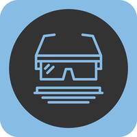 Safety Goggles Linear Round Icon vector