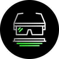 Safety Goggles Dual Gradient Circle Icon vector