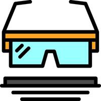 Safety Goggles Line Filled Icon vector