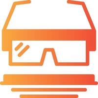 Safety Goggles Solid Multi Gradient Icon vector