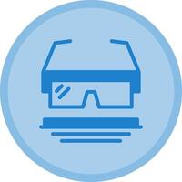 Safety Goggles Multicolor Circle Icon vector