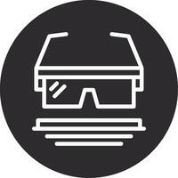 Safety Goggles Inverted Icon vector