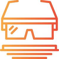 Safety Goggles Linear Gradient Icon vector