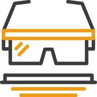 Safety Goggles Line Two Color Icon vector