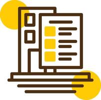 Building Codes Yellow Lieanr Circle Icon vector