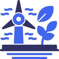Energy Efficiency Solid Two Color Icon vector