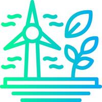 Energy Efficiency Linear Gradient Icon vector