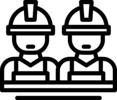 Construction Crew Line Icon vector