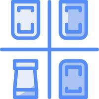 Reserved parking Line Filled Blue Icon vector