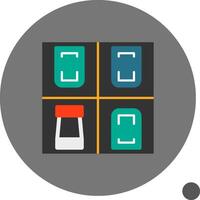 Reserved parking Flat Shadow Icon vector