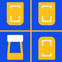 Reserved parking Flat Two Color Icon vector