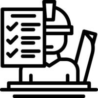 Site Supervisor Line Icon vector