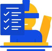 Site Supervisor Flat Two Color Icon vector
