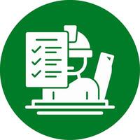 Site Supervisor Glyph Two Color Icon vector