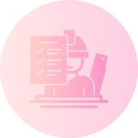 Site Supervisor Gradient Circle Icon vector
