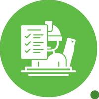 Site Supervisor Glyph Shadow Icon vector