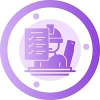 Site Supervisor Glyph Gradient Icon vector