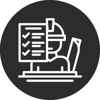 Site Supervisor Inverted Icon vector