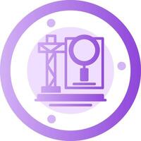 Site Inspection Glyph Gradient Icon vector