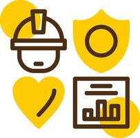 OSHA Compliance Yellow Lieanr Circle Icon vector