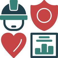 OSHA Compliance Glyph Two Color Icon vector