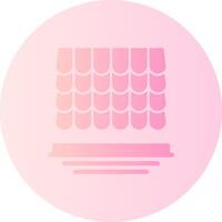 Roof Shingles Gradient Circle Icon vector