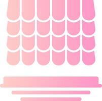 Roof Shingles Solid Multi Gradient Icon vector