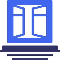 Window Frames Solid Two Color Icon vector