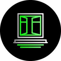 Window Frames Dual Gradient Circle Icon vector