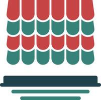 Roof Shingles Line Two Color Icon vector