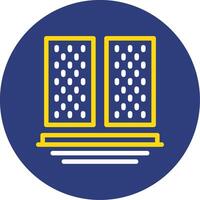 Scaffolding Planks Dual Line Circle Icon vector