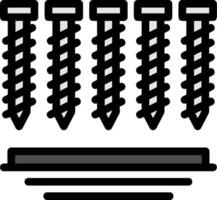 Drywall Screws Line Filled Icon vector