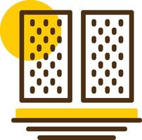 Scaffolding Planks Yellow Lieanr Circle Icon vector