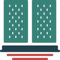 Scaffolding Planks Glyph Two Color Icon vector