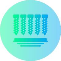 Drywall Screws Gradient Circle Icon vector