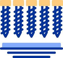 Drywall Screws Color Filled Icon vector