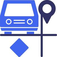 Carpool parking Solid Two Color Icon vector