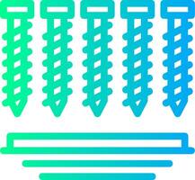 Drywall Screws Linear Gradient Icon vector