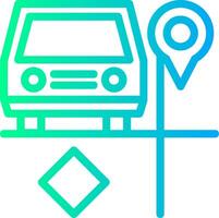 Carpool parking Linear Gradient Icon vector