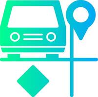 Carpool parking Solid Multi Gradient Icon vector