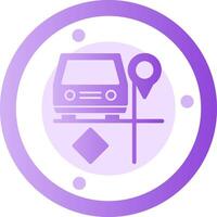 Carpool parking Glyph Gradient Icon vector