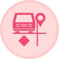 Carpool parking Multicolor Circle Icon vector