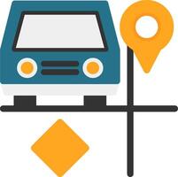 Carpool parking Flat Icon vector