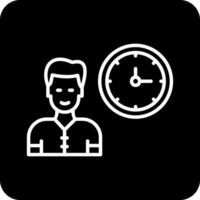 icono de vector de tiempo de trabajo