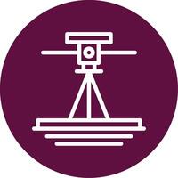 Laser Level Outline Circle Icon vector