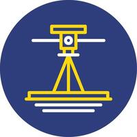Laser Level Dual Line Circle Icon vector