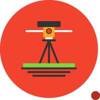 Laser Level Flat Shadow Icon vector