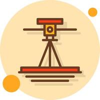 Laser Level Filled Shadow Circle Icon vector