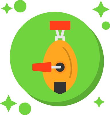 Chalk Line Tailed Color Icon