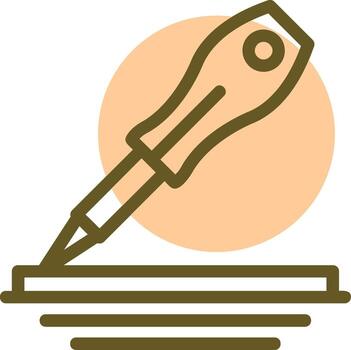 Screwdriver Linear Circle Icon vector